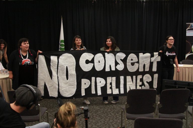 Native Women Shut Down Pipeline Consultation