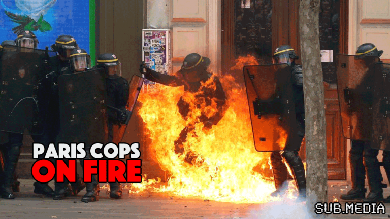 Paris Cops on Fire