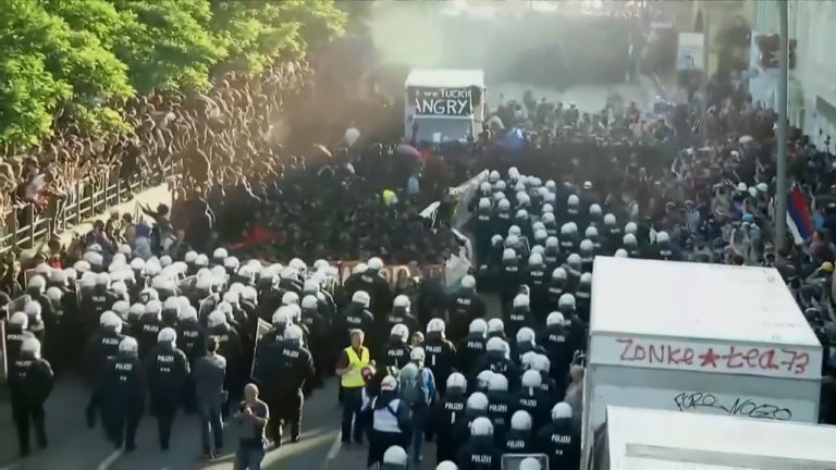 Over 1,000 Cops Attack Anti-Capitalist March