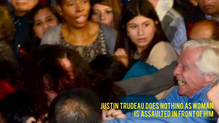 Trudeau Does Nothing as Woman gets Assaulted