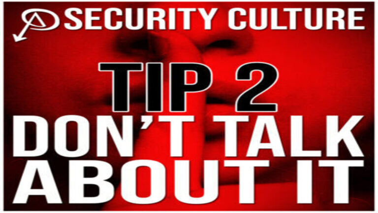Security Culture Tip 2 – Don’t Talk About It
