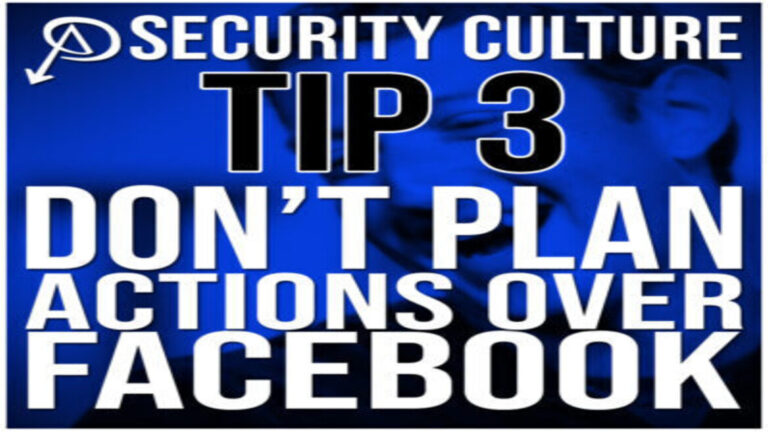 Security Culture Tip 3 – Don’t Plan Actions Over Facebook