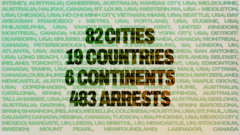 82 Cities, 19 Countries, 6 Continenents, 483 Arrests: A Recap of the A15 Actions